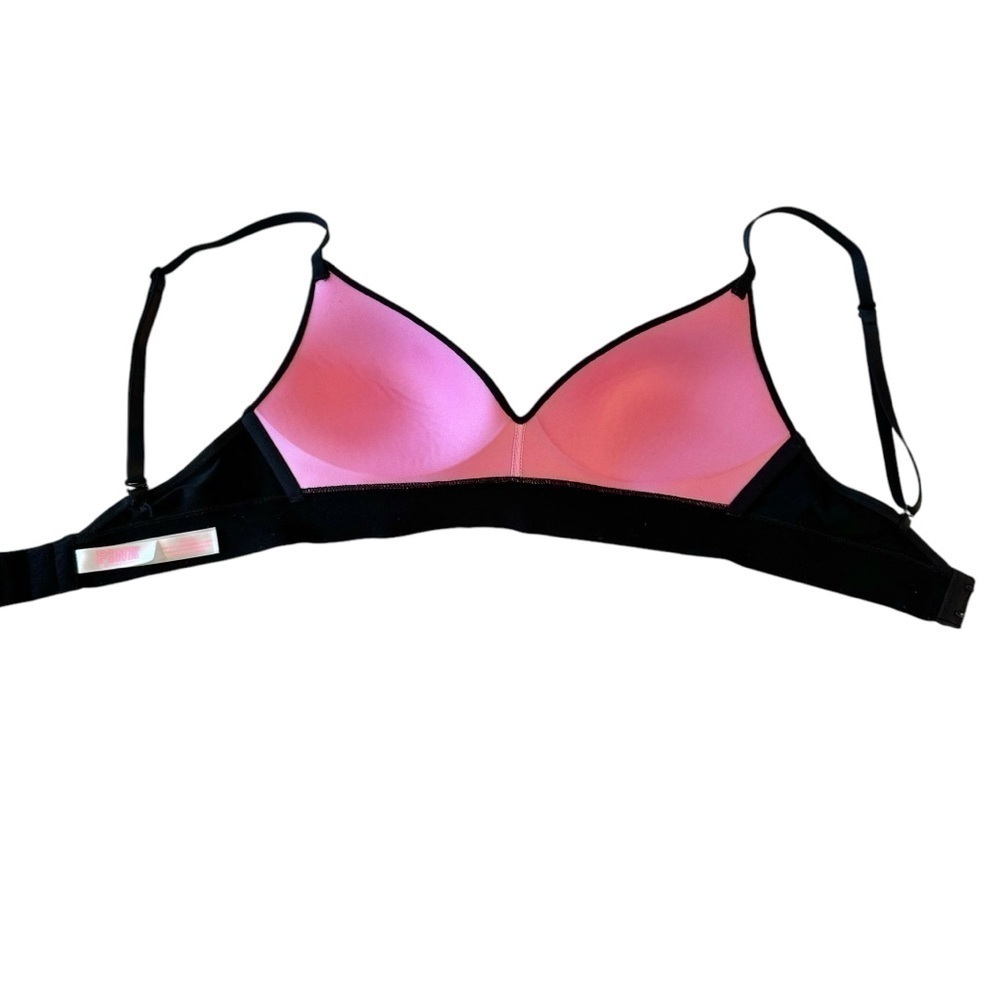 PINK Victorias Secret Bra Wear Everywhere Wireless Lightly Padded 32C Black - Picture 5 of 9